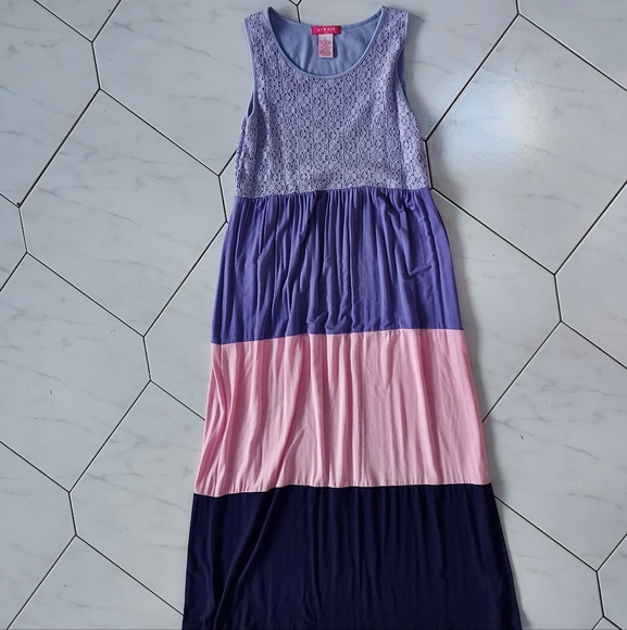 U-Knit Dresses Other - U-Knit Girls Colorblock Maxi Dress Size Large